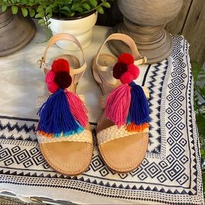 Kate Spade ♠️ Sunset woven tassel sandal